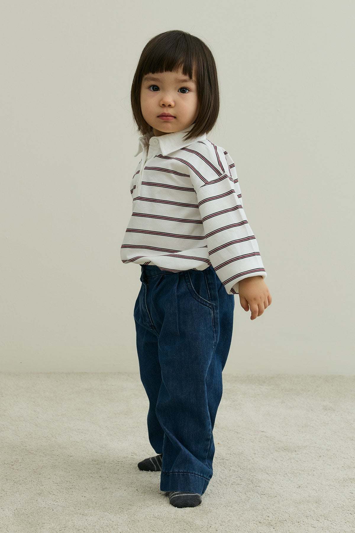 Palazzo Denim Pantolon Koyu Mavi