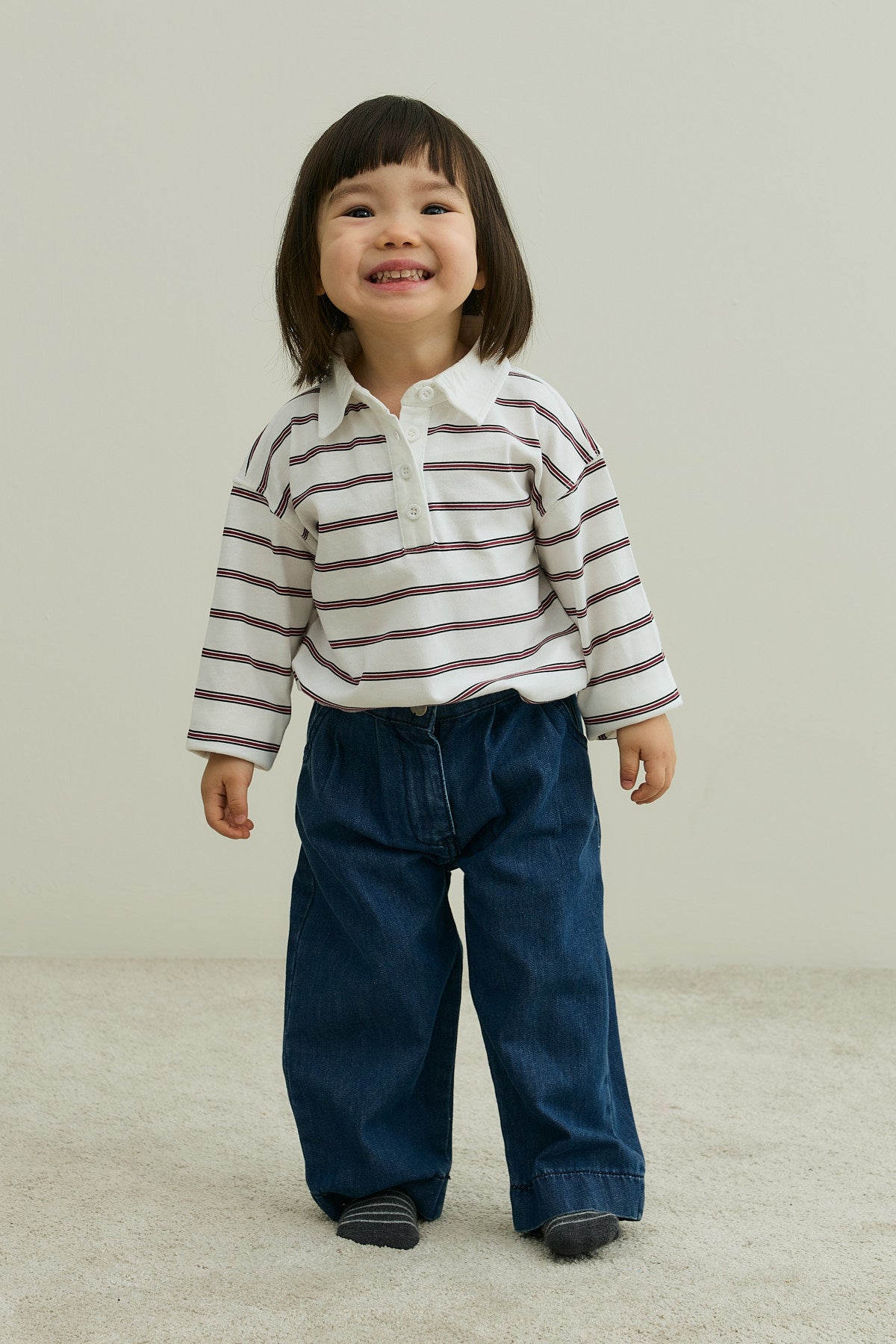 Palazzo Denim Pantolon Koyu Mavi