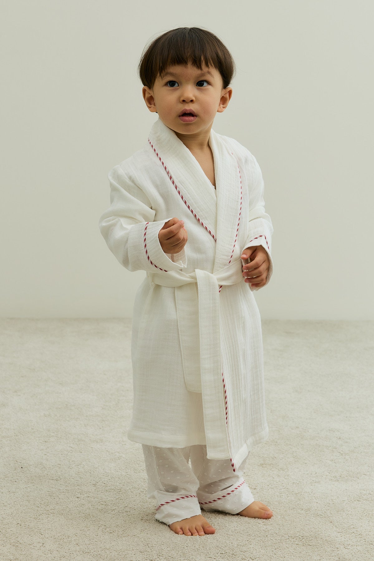 Pamuk Bornoz Sabahlık Ekru