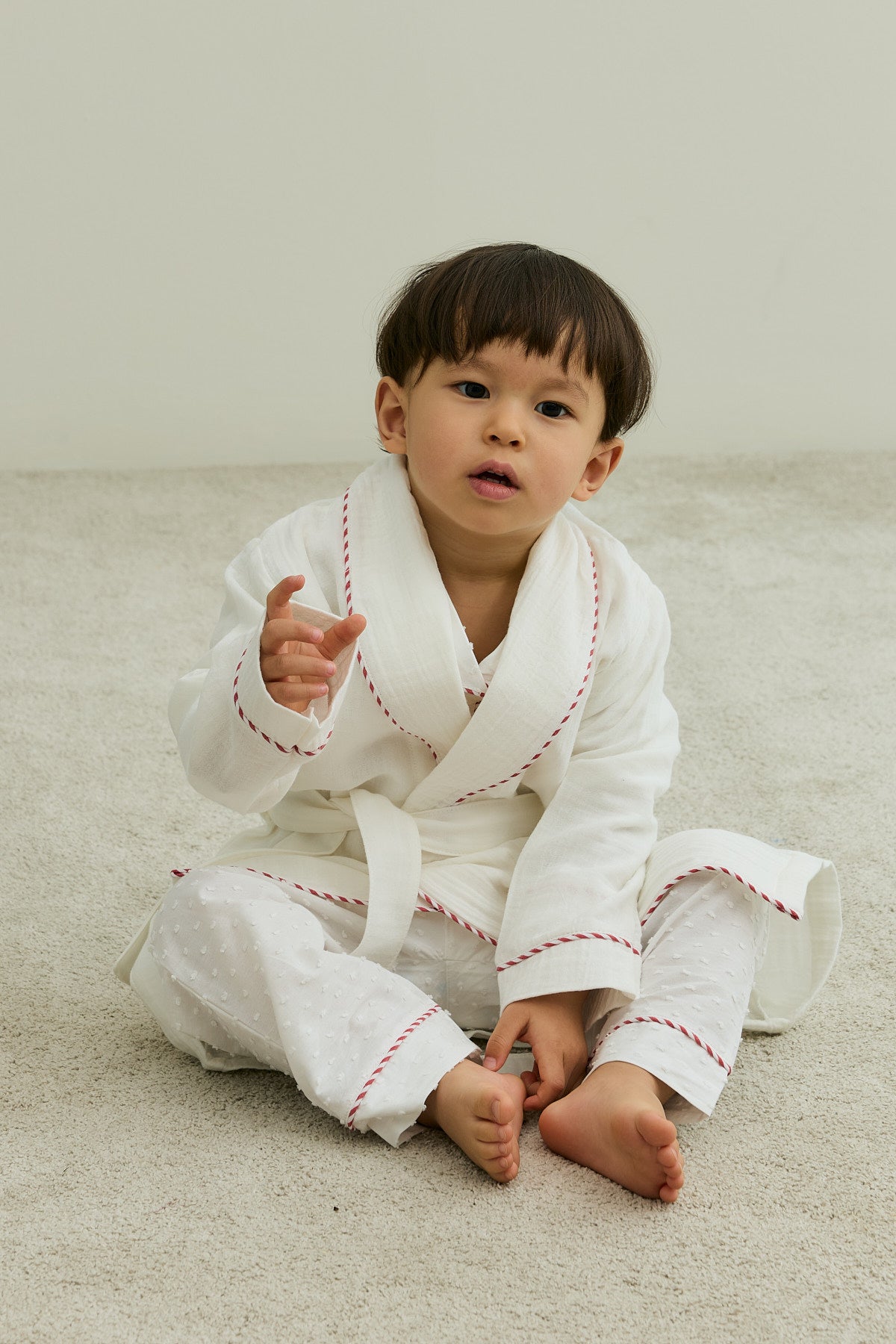 Pamuk Bornoz Sabahlık Ekru