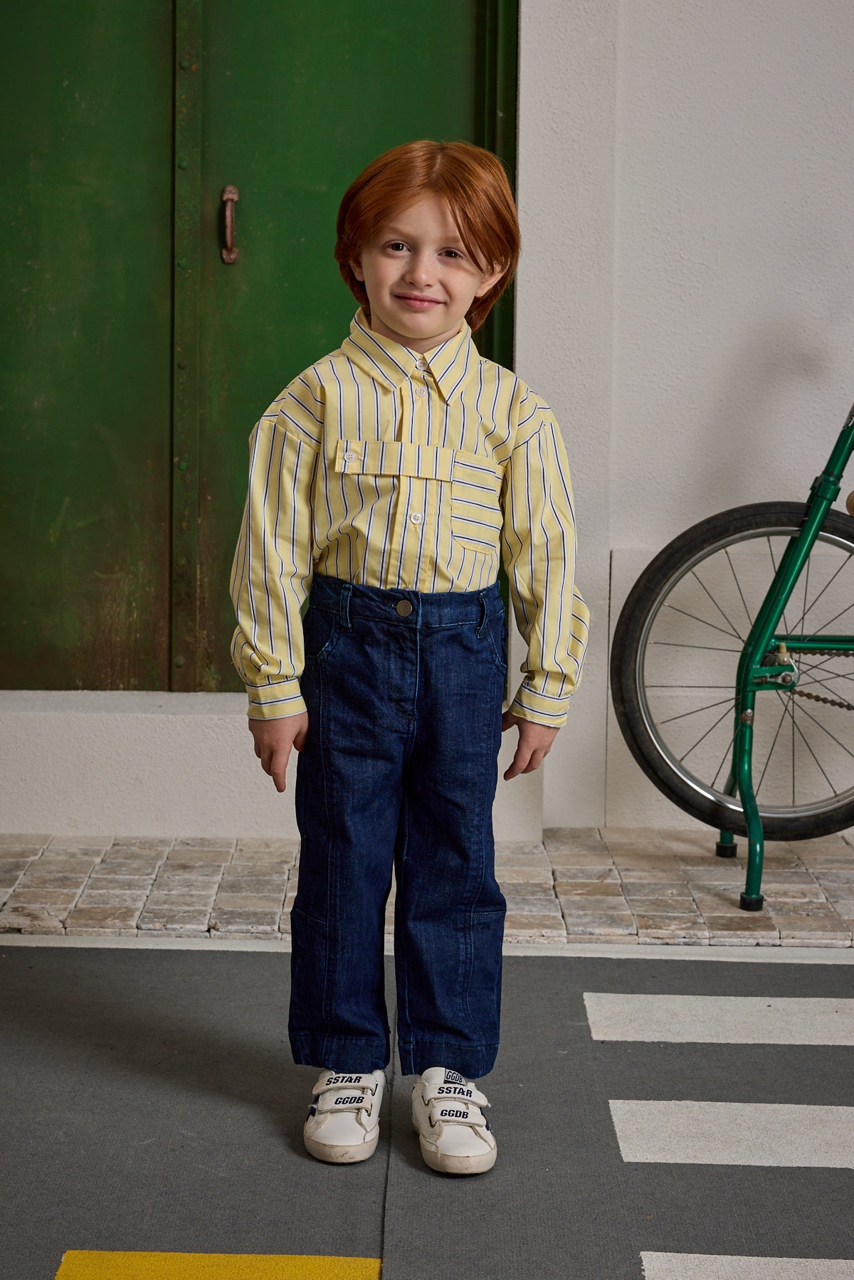 Parçalı Denim Pantolon Koyu Mavi