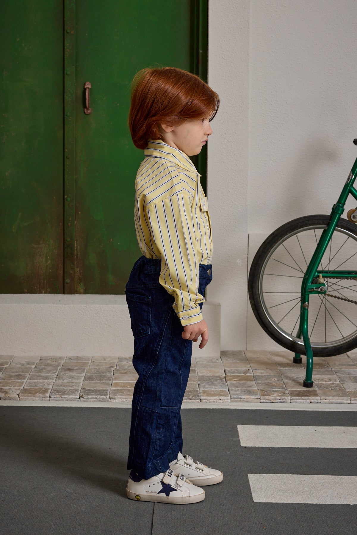 Parçalı Denim Pantolon Koyu Mavi