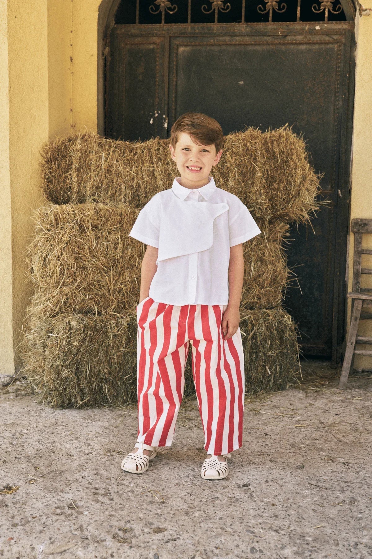 Patchwork Oxford Shirt White