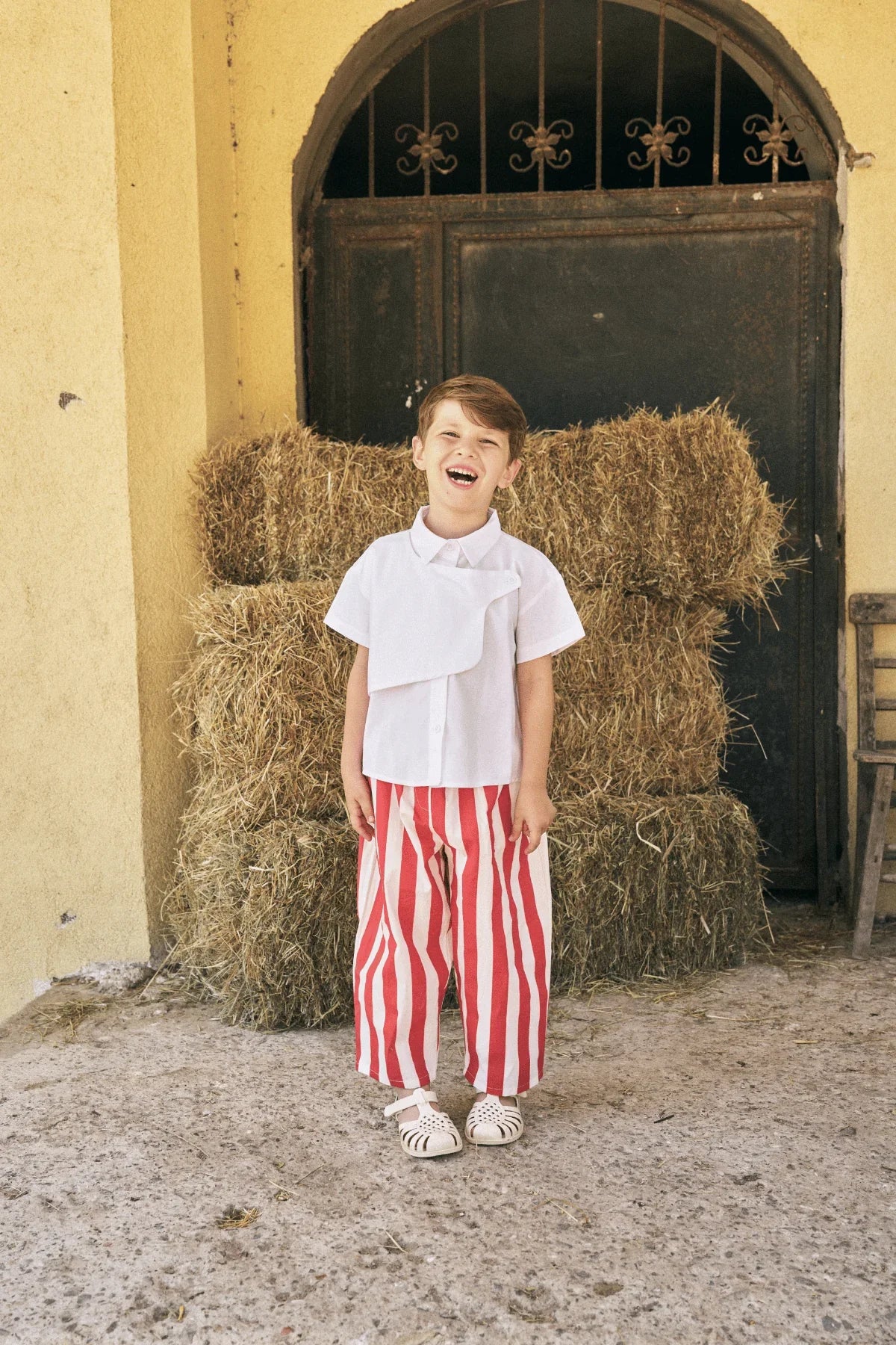 Patchwork Oxford Shirt White