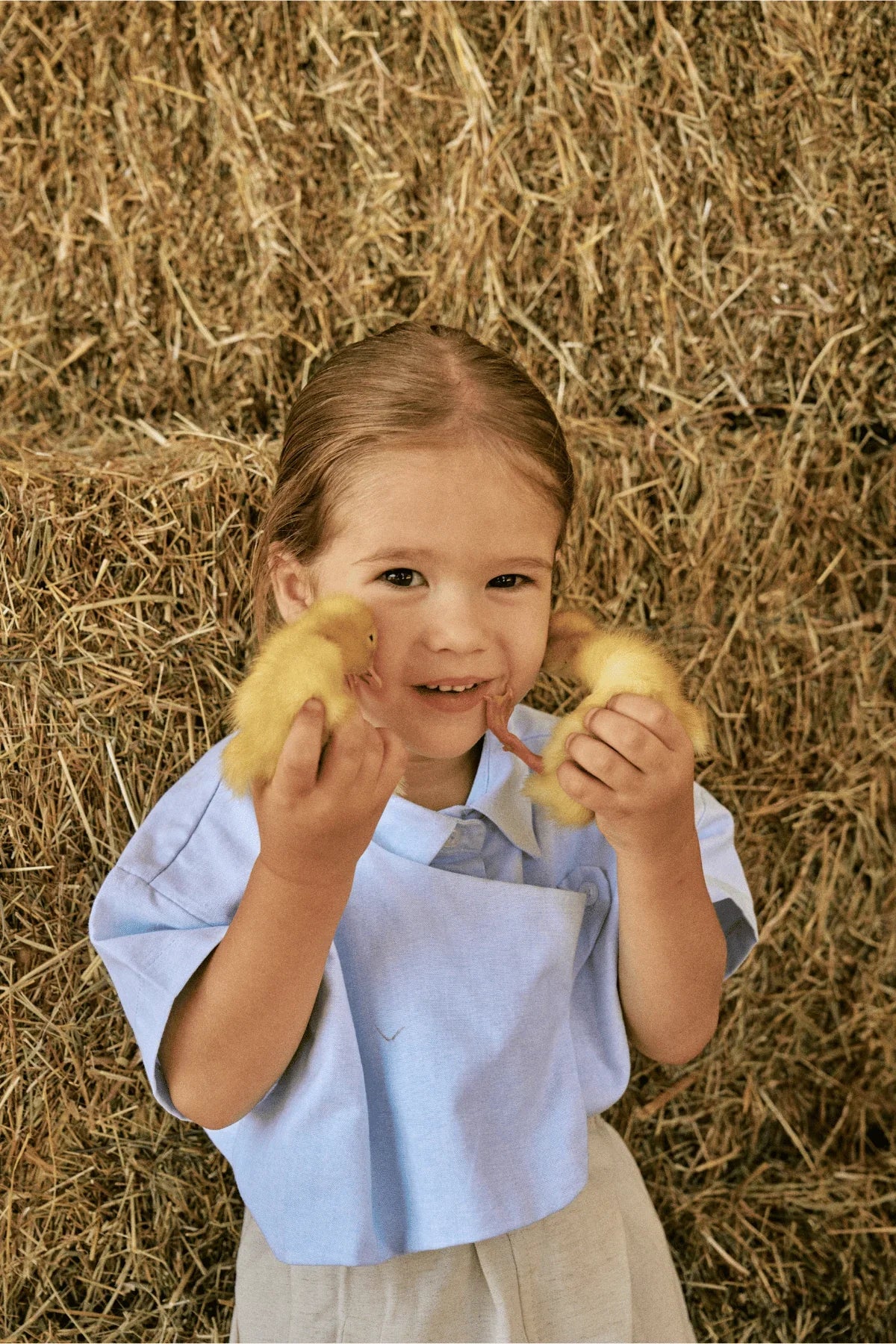 Patchwork Oxford Shirt Blue