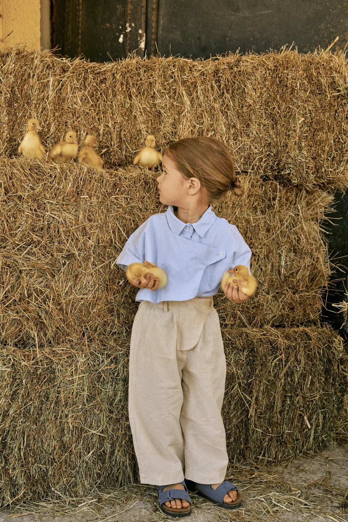 Patchwork Oxford Shirt Blue