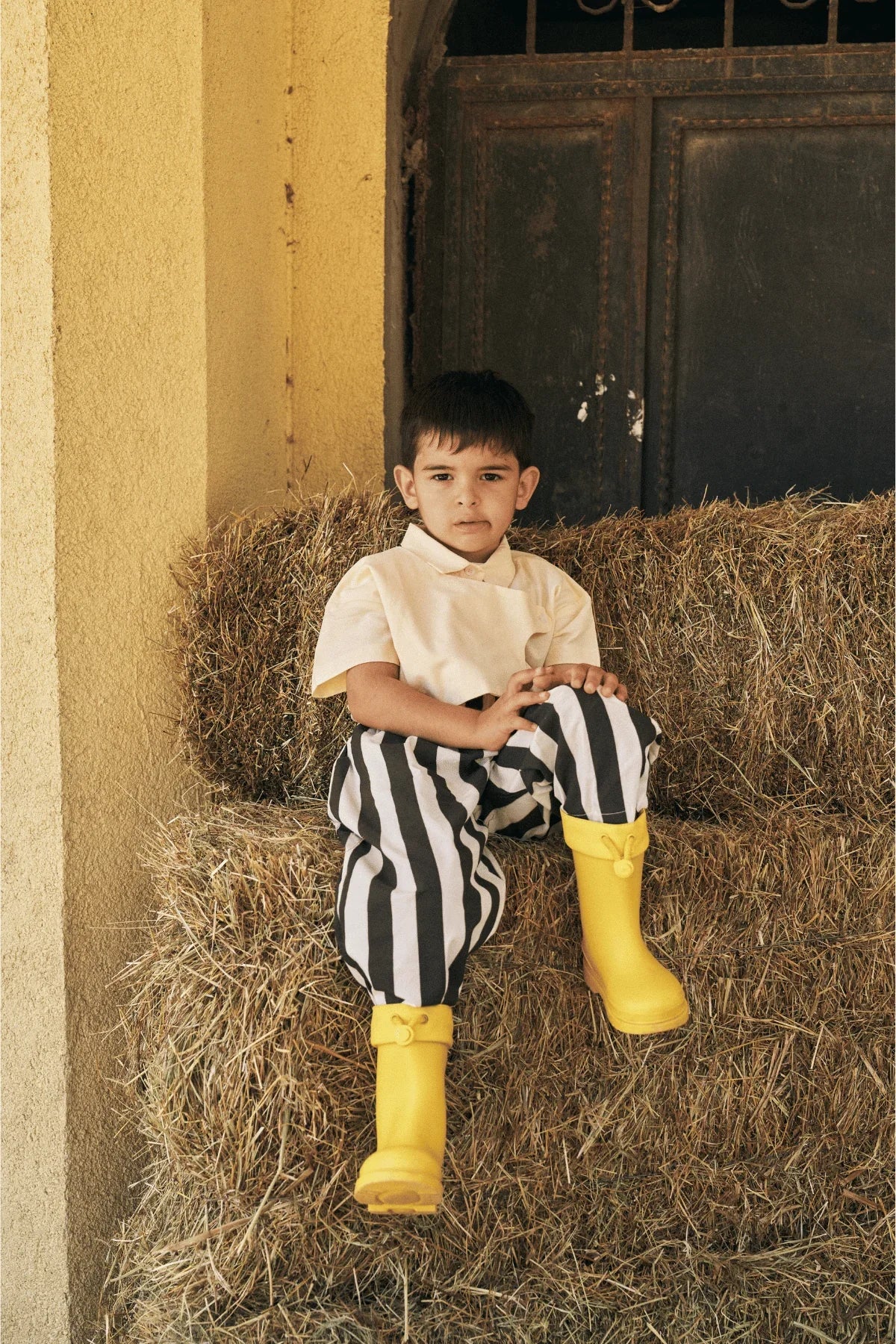 Patchwork Oxford Shirt Yellow