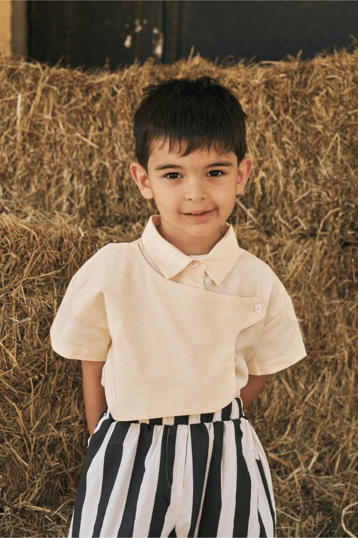 Patchwork Oxford Shirt Yellow