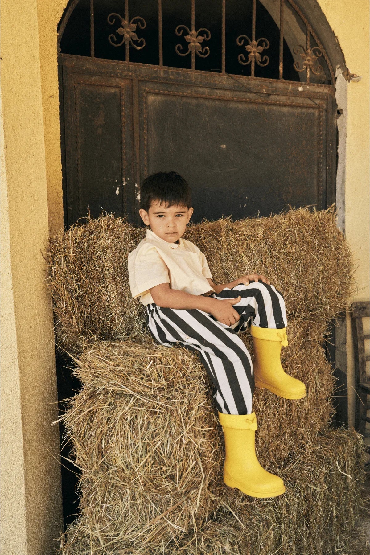 Patchwork Oxford Shirt Yellow