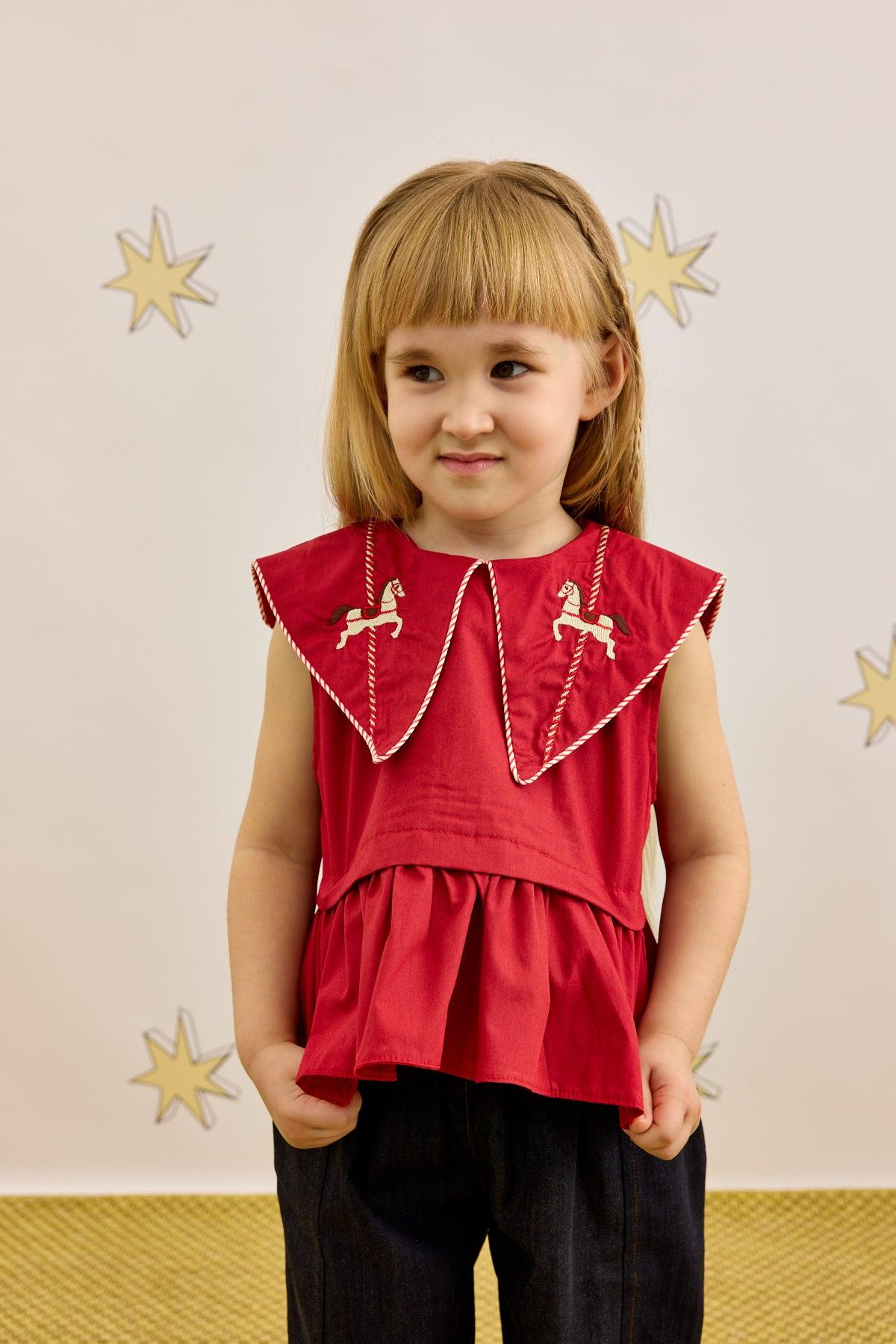 Peplum Gömlek Kırmızı