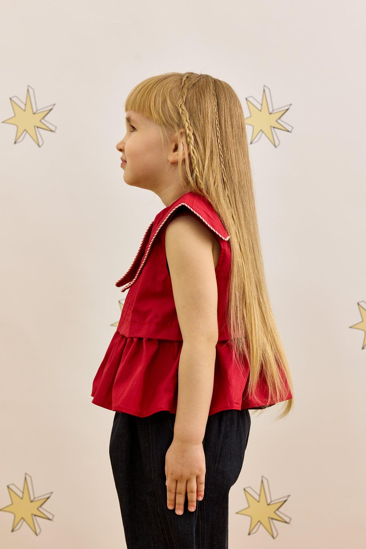 Peplum Gömlek Kırmızı