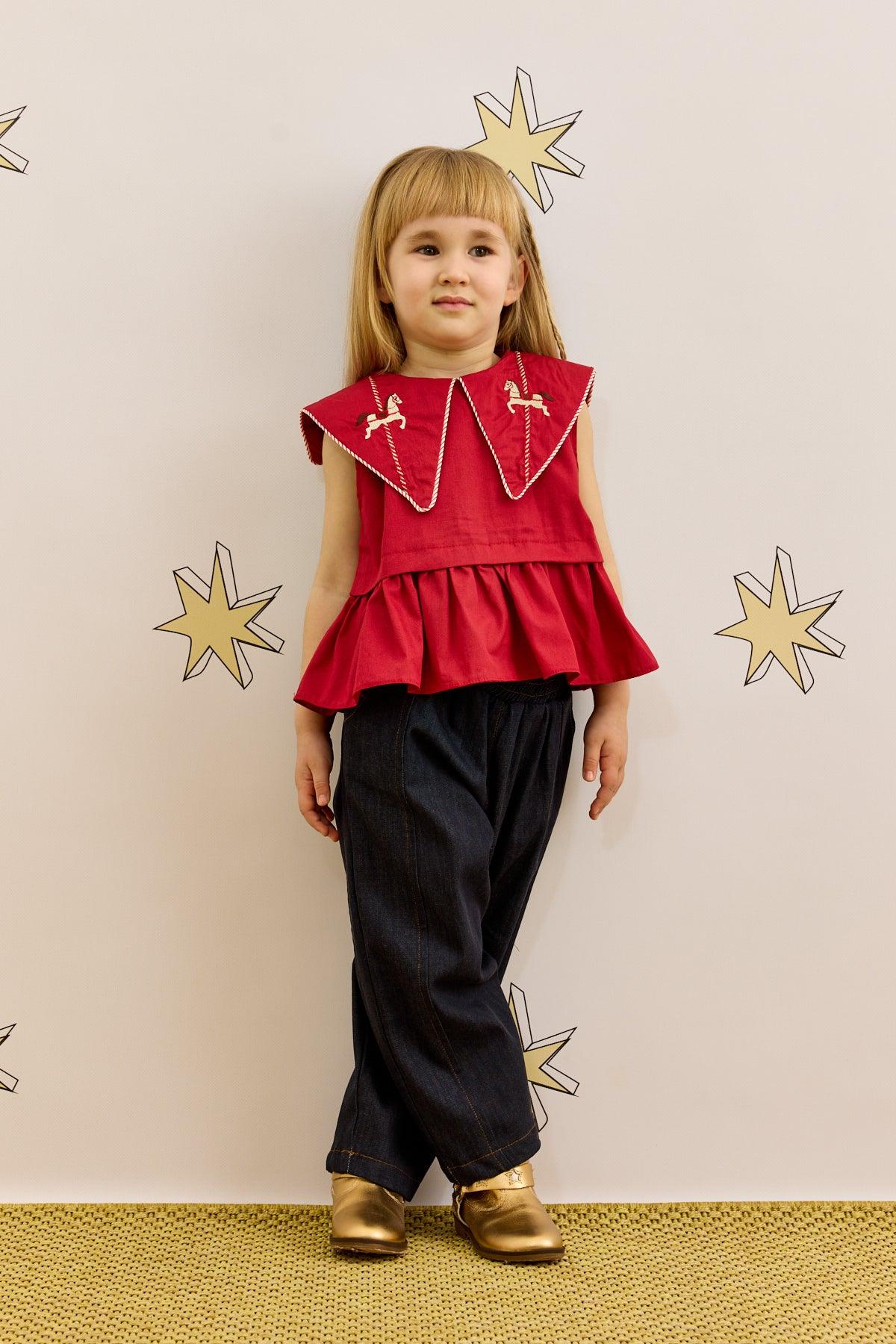 Peplum Gömlek Kırmızı