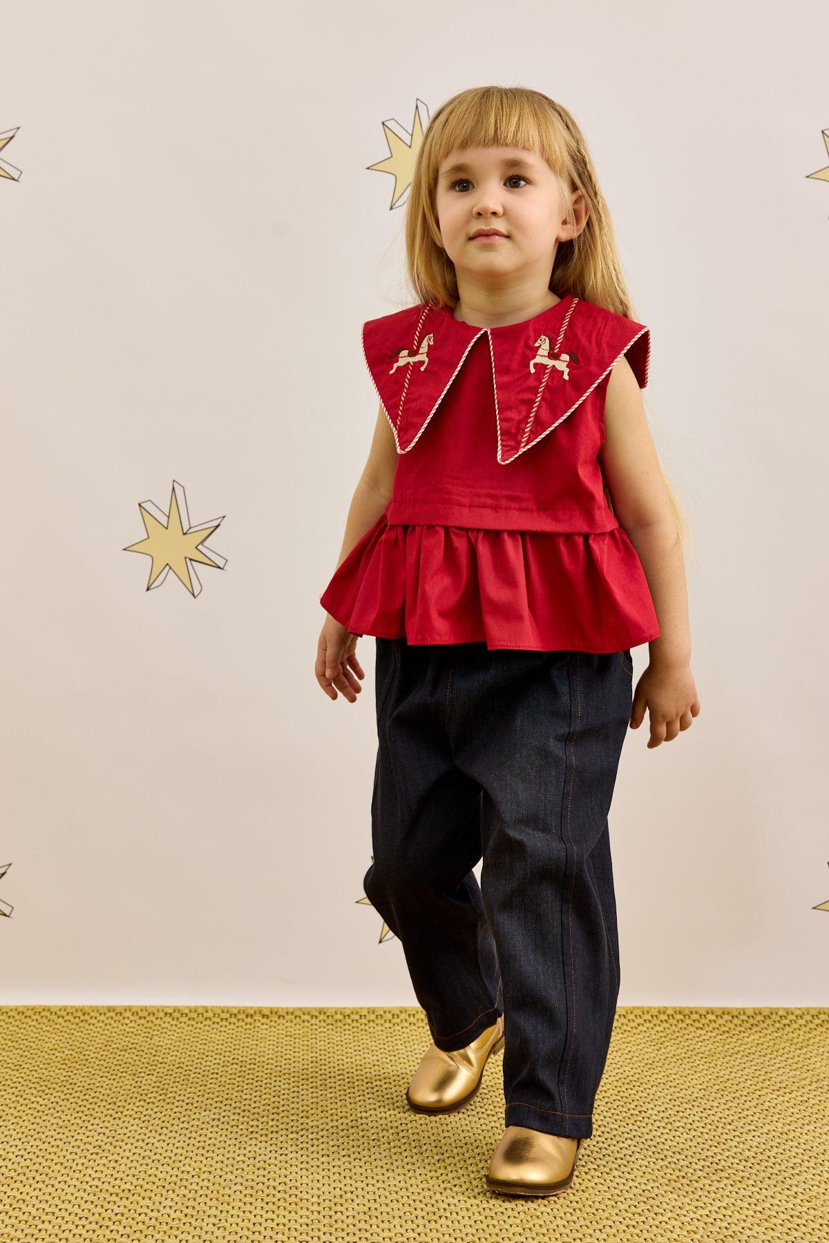 Peplum Gömlek Kırmızı