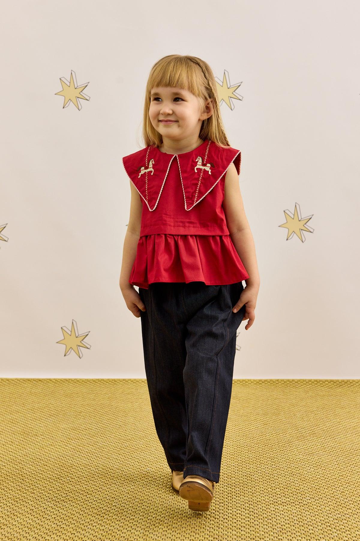 Peplum Gömlek Kırmızı