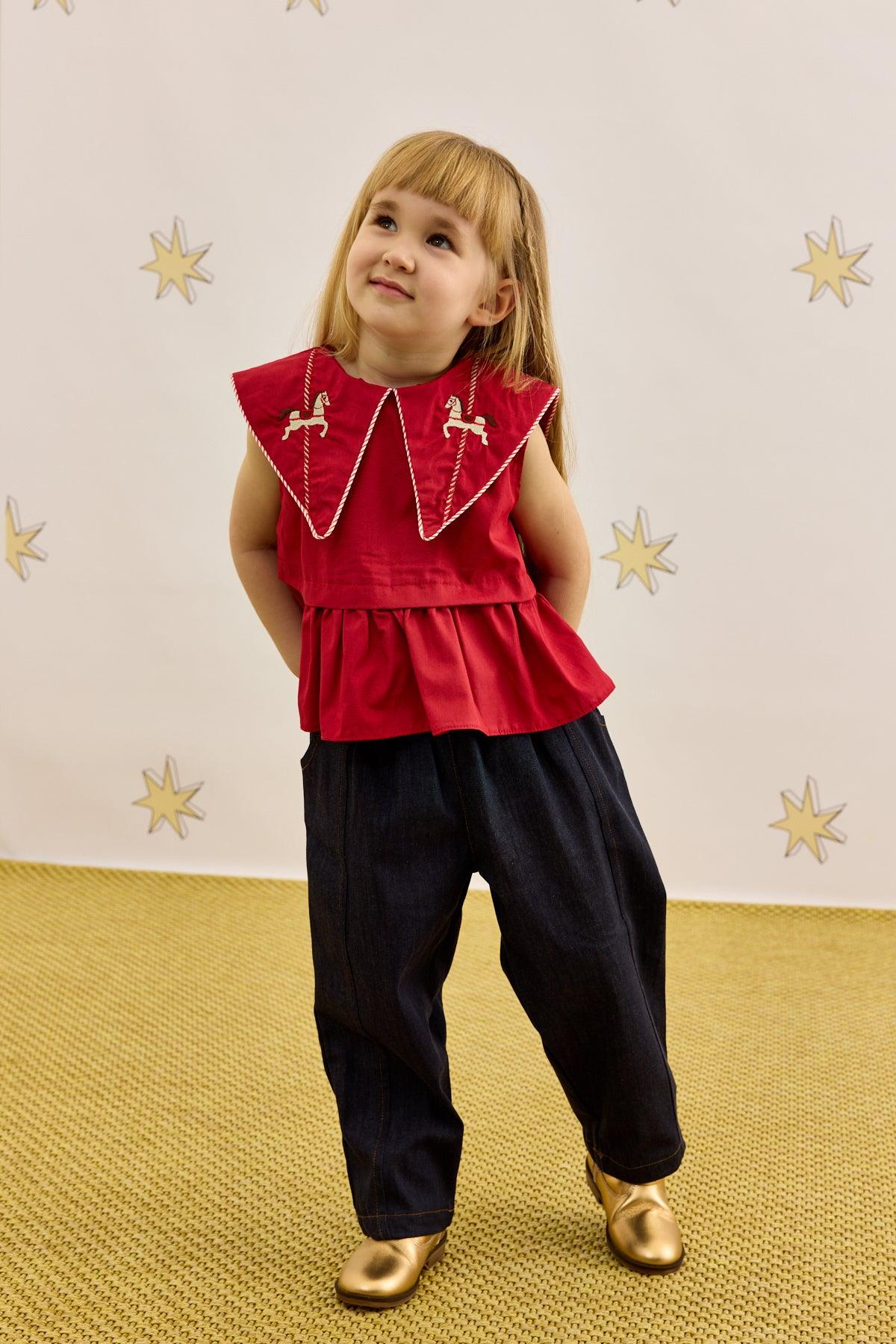 Peplum Gömlek Kırmızı