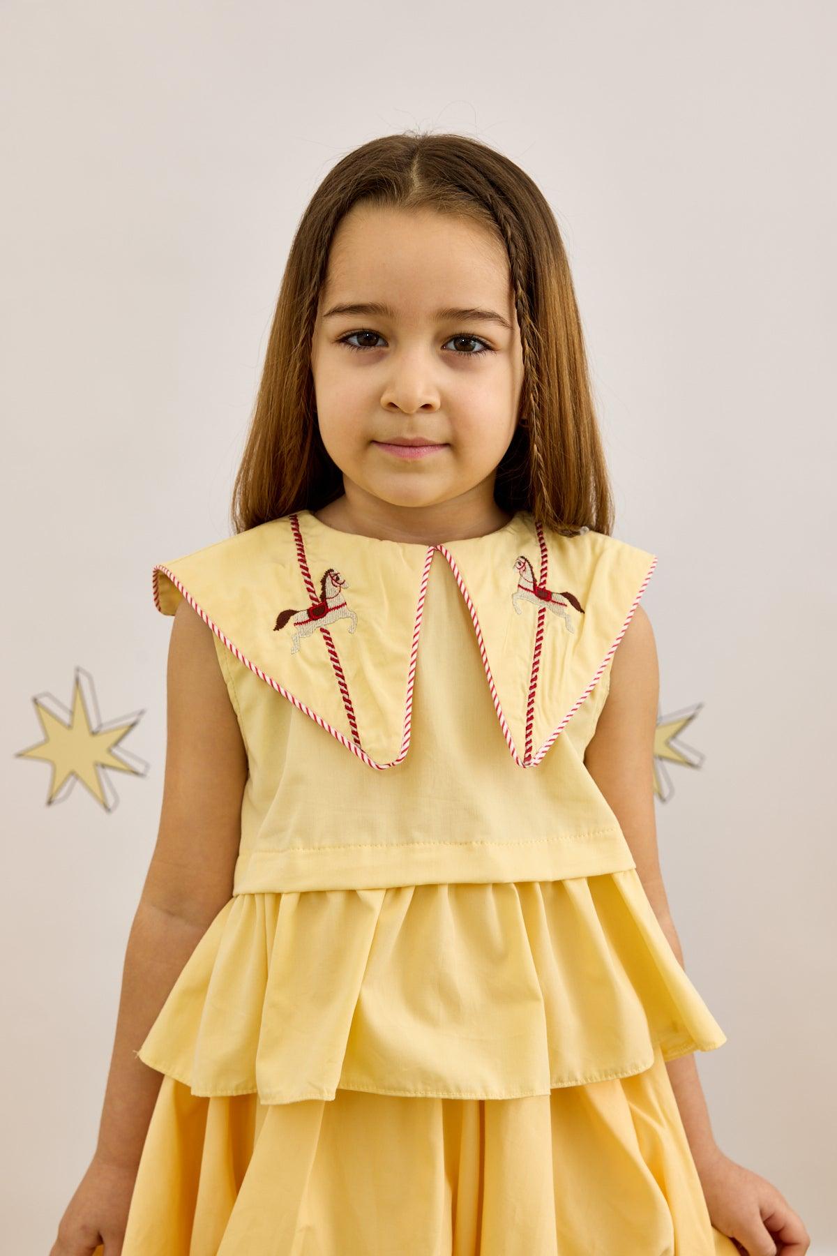 Peplum Gömlek Sarı