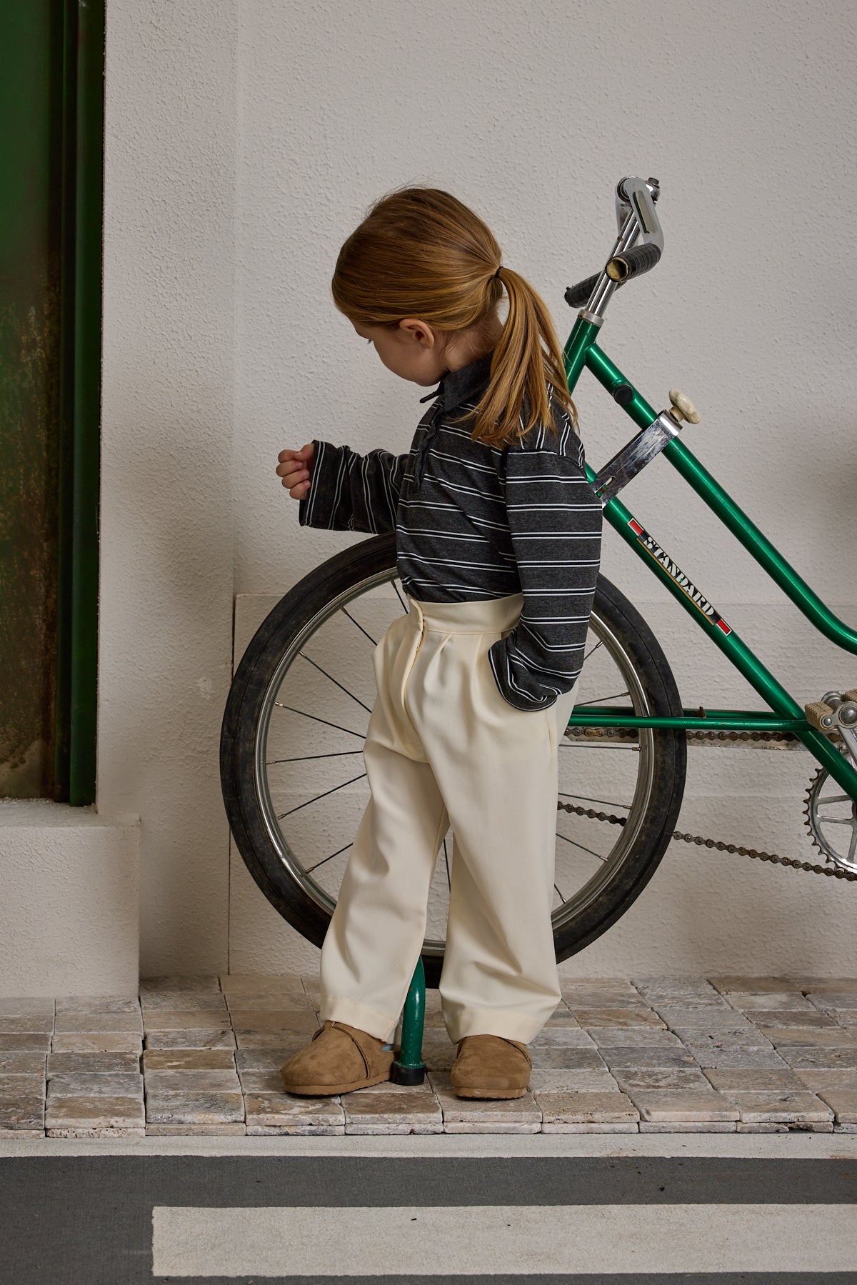 Pile Detaylı Pantolon Bej