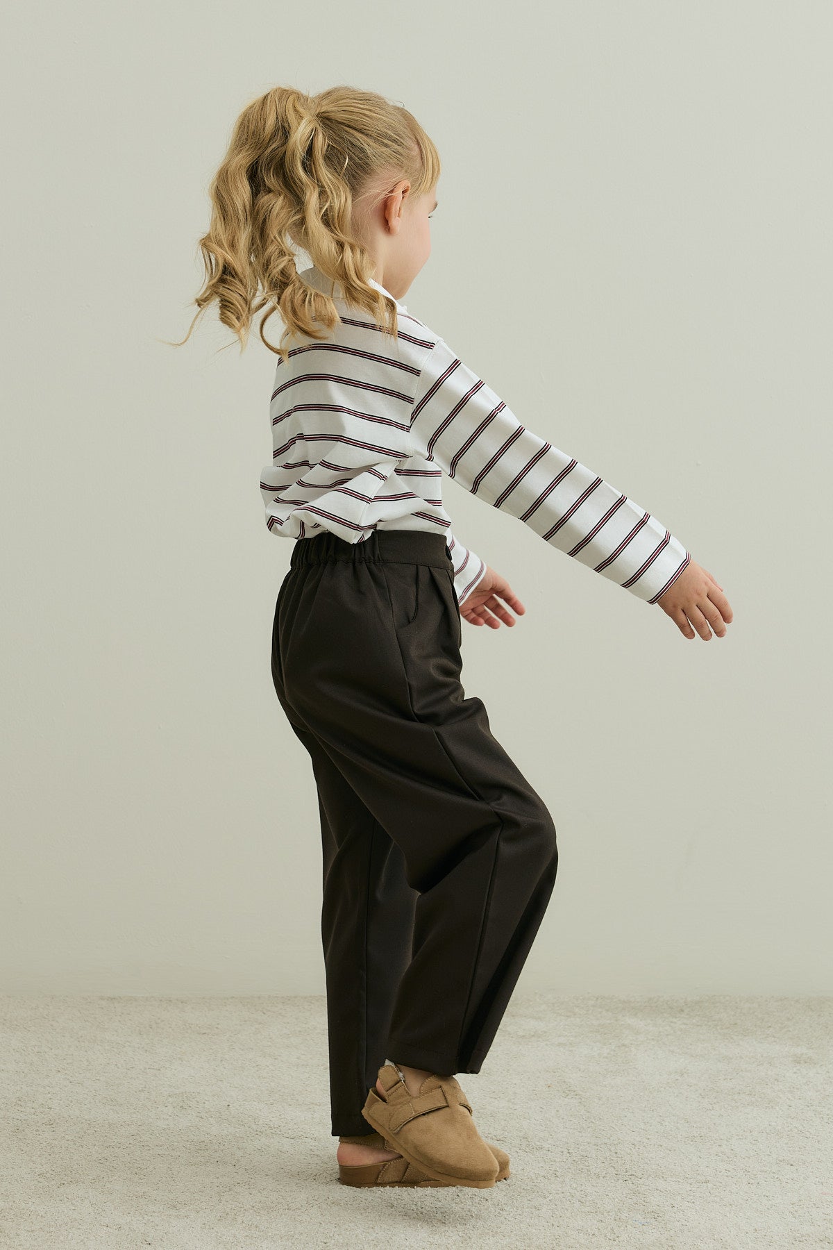 Pile Detaylı Pantolon Kahverengi