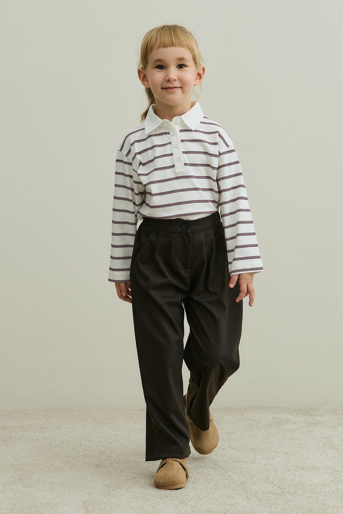 Pleated Detailed Trousers Brown
