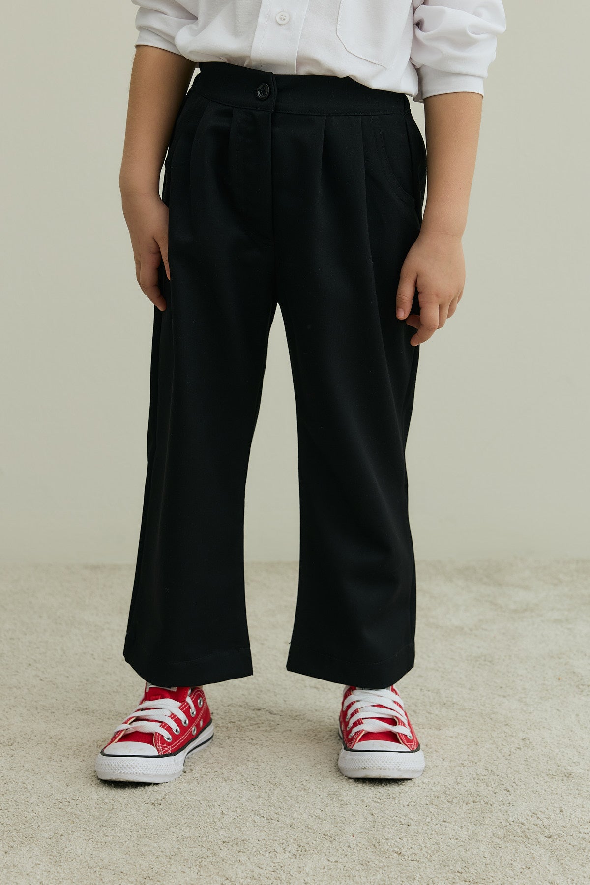 Pleated Detailed Trousers Black