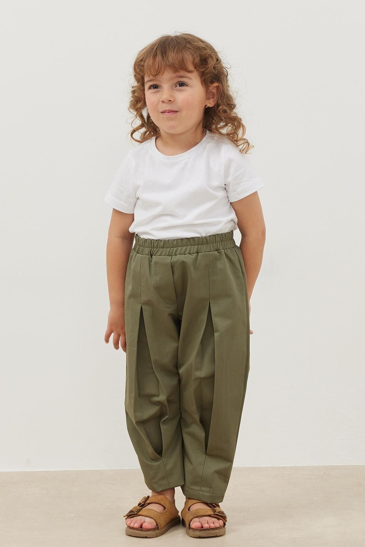 Pileli Pantolon Yeşil