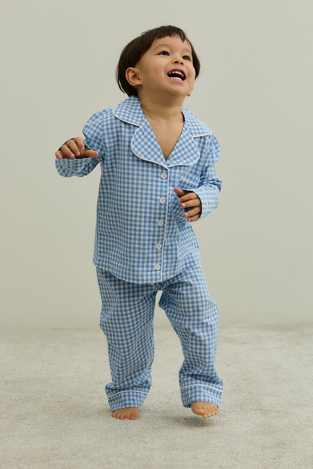 Pötikare Pamuk Pijama Takım Mavi