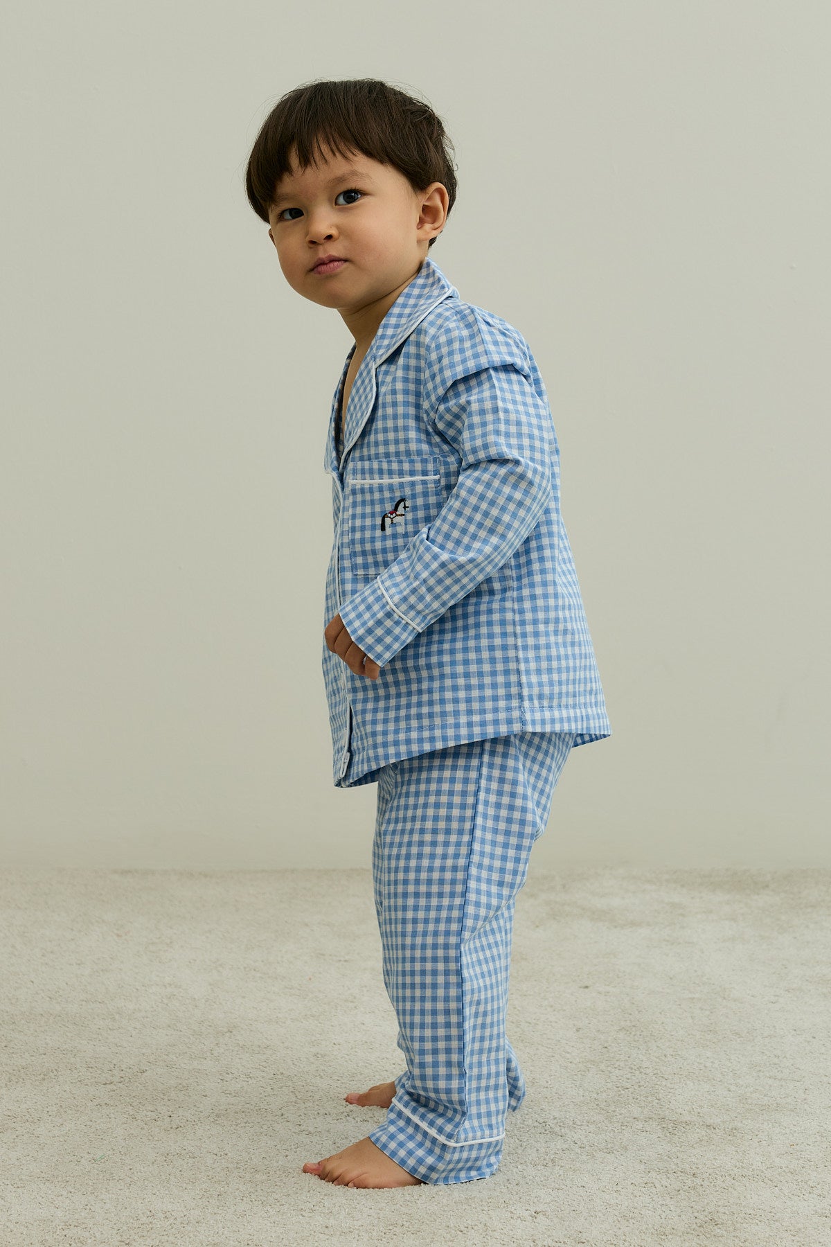 Pötikare Pamuk Pijama Takım Mavi