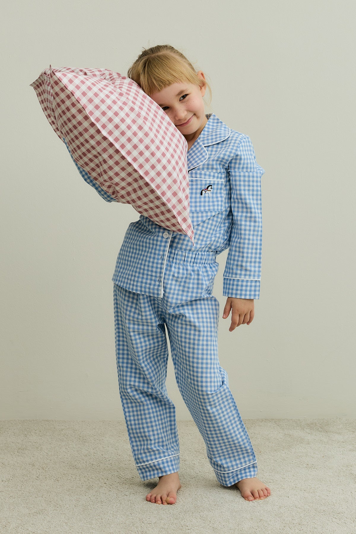 Pötikare Pamuk Pijama Takım Mavi