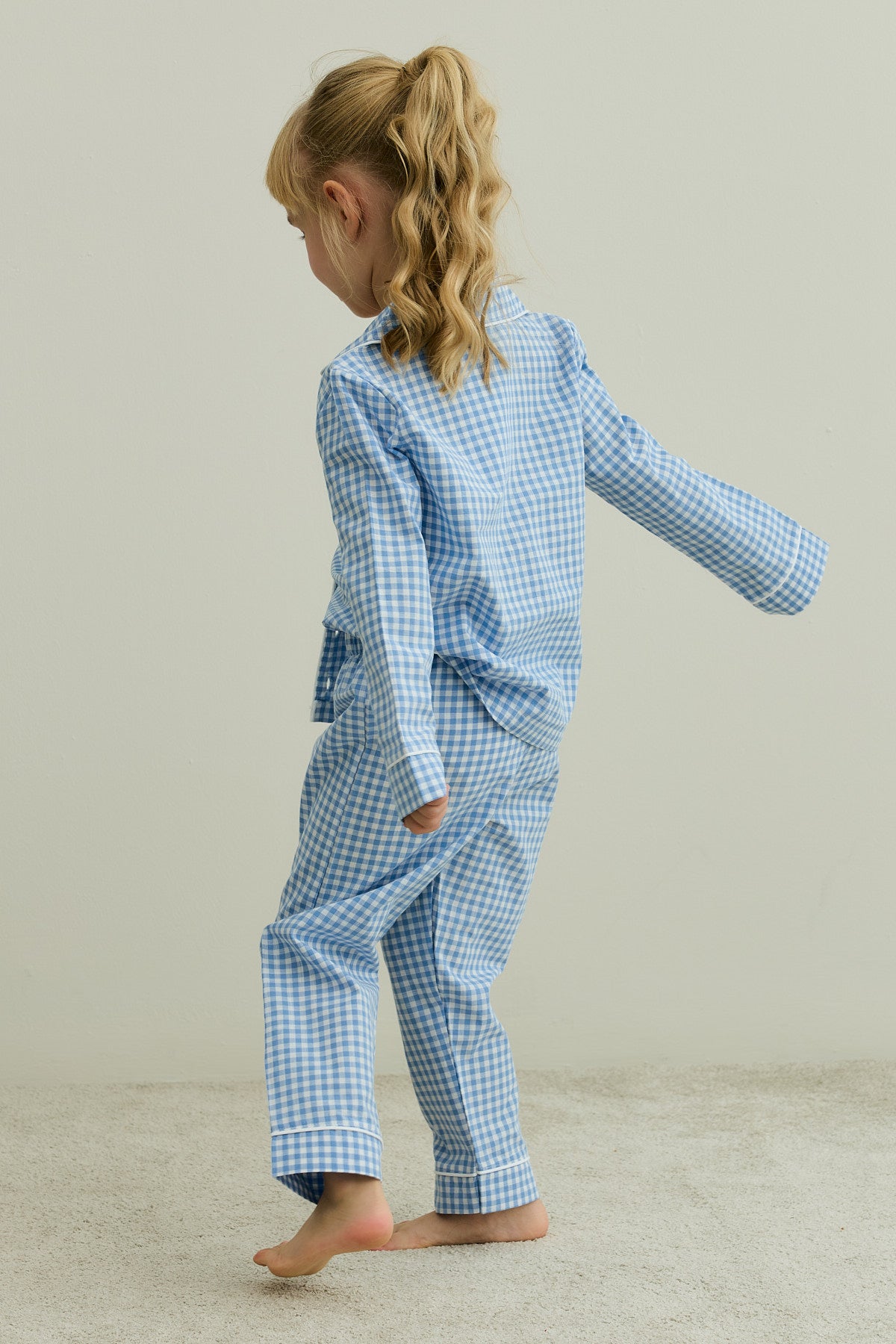 Pötikare Pamuk Pijama Takım Mavi