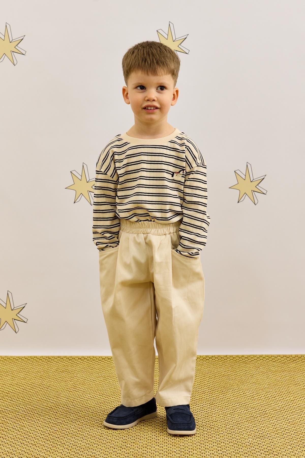 Relaxed Cut Trousers Beige