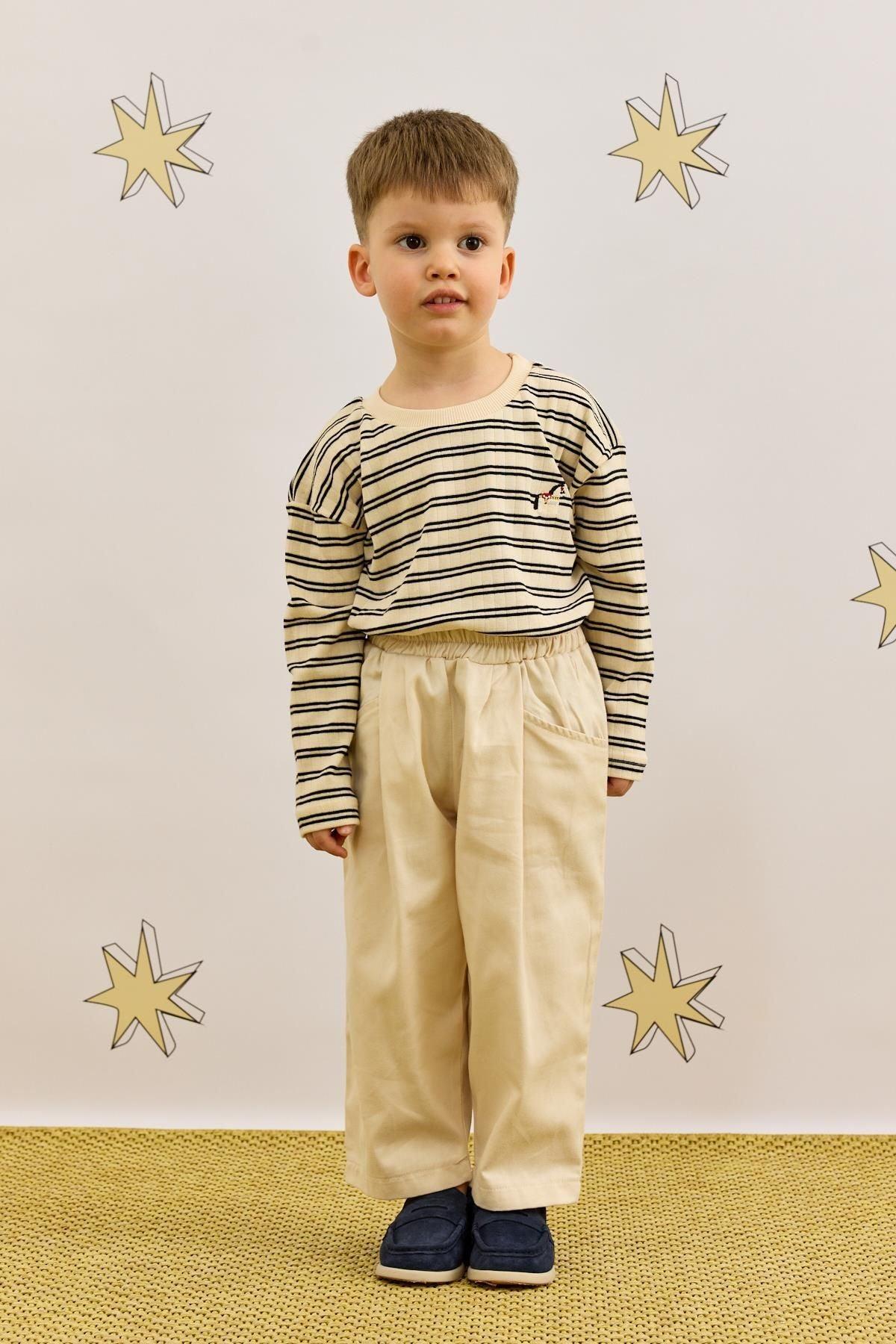 Relaxed Cut Trousers Beige