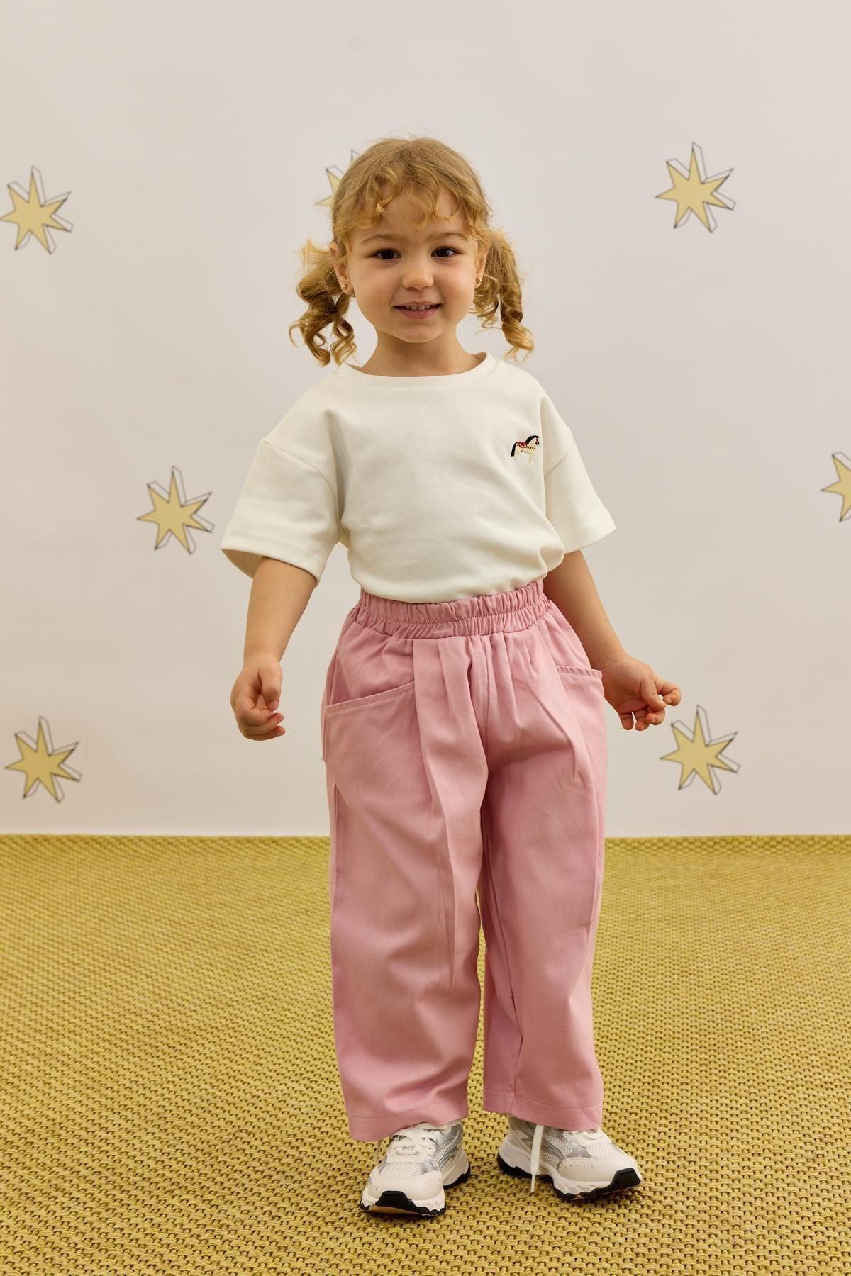 Rahat Kesim Pantolon Pembe