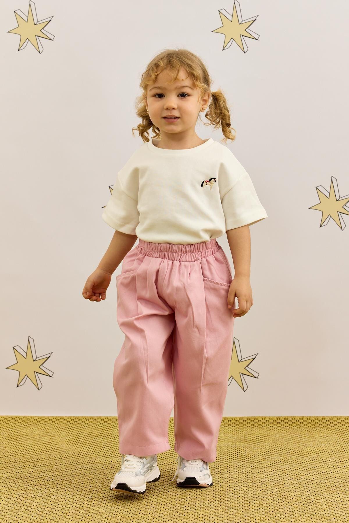 Rahat Kesim Pantolon Pembe