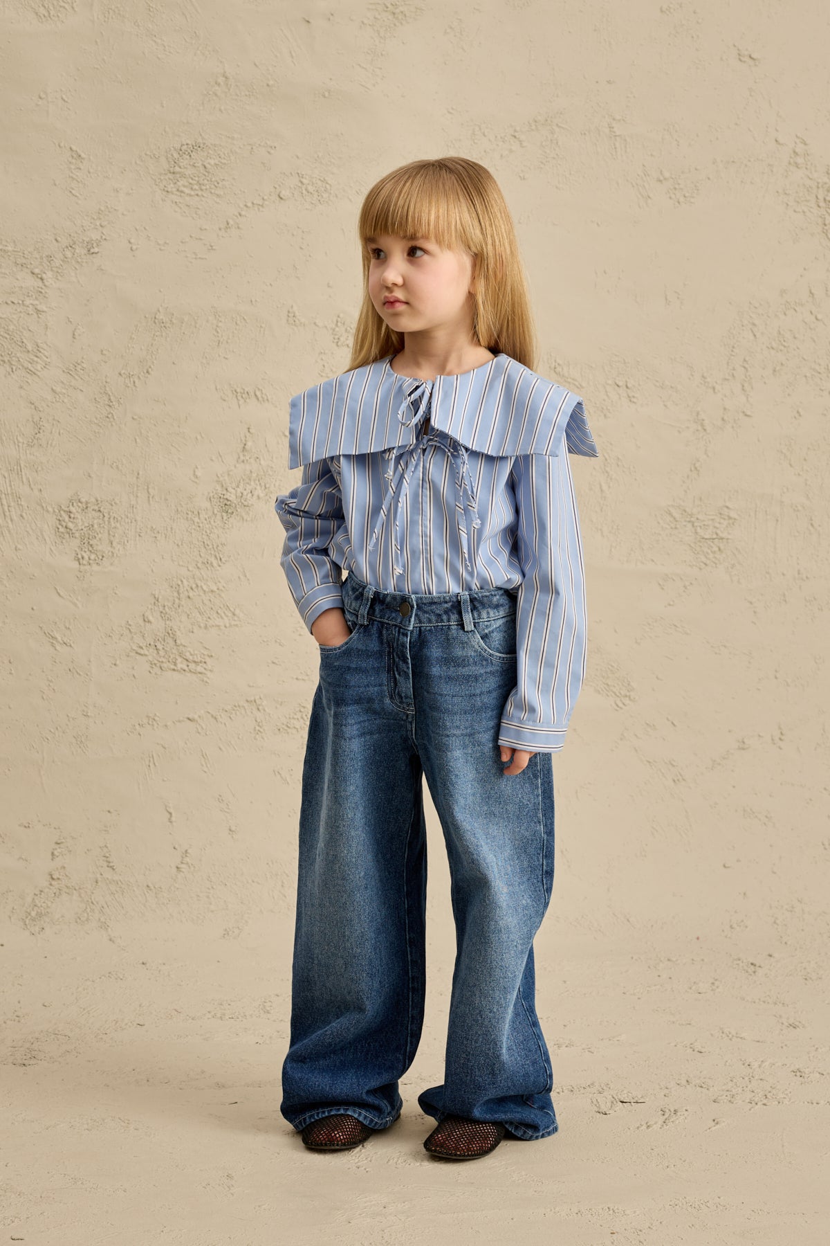 Straight Denim Pantolon Lacivert
