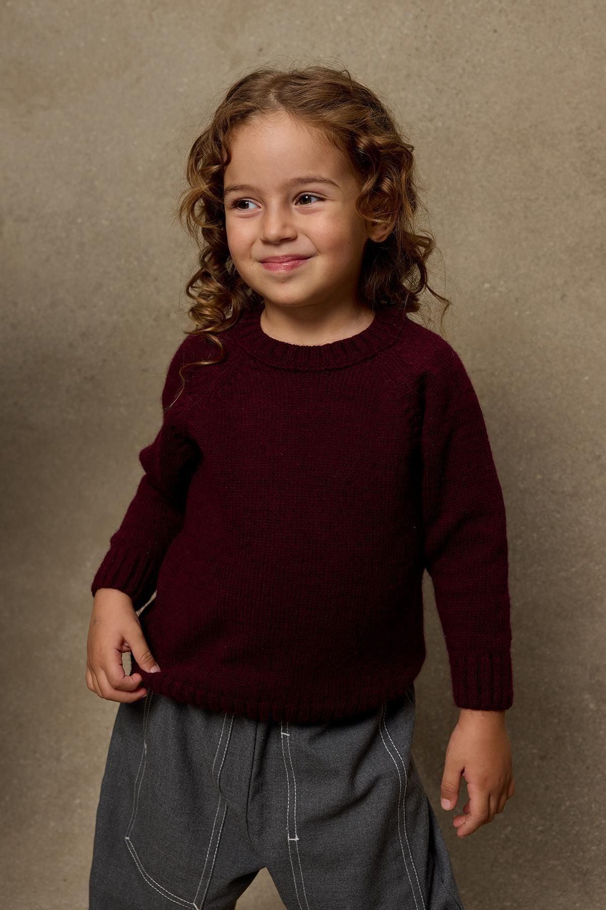 Knitted Sweater Claret Red