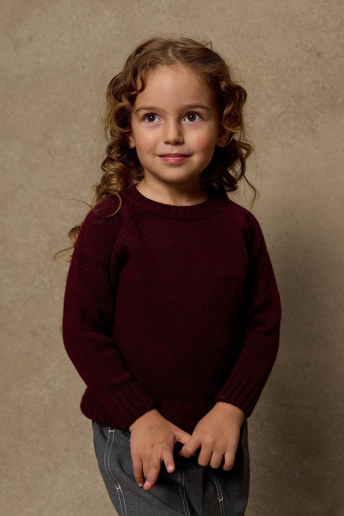 Knitted Sweater Claret Red