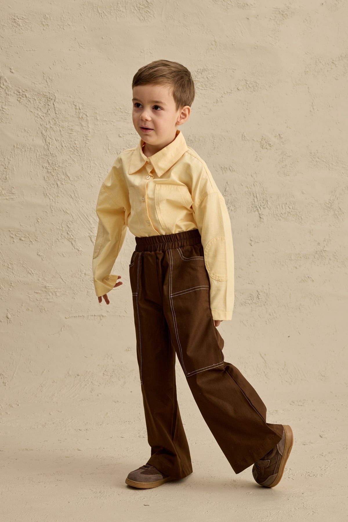 Uzun Cepli Kanvas Pantolon Kahverengi