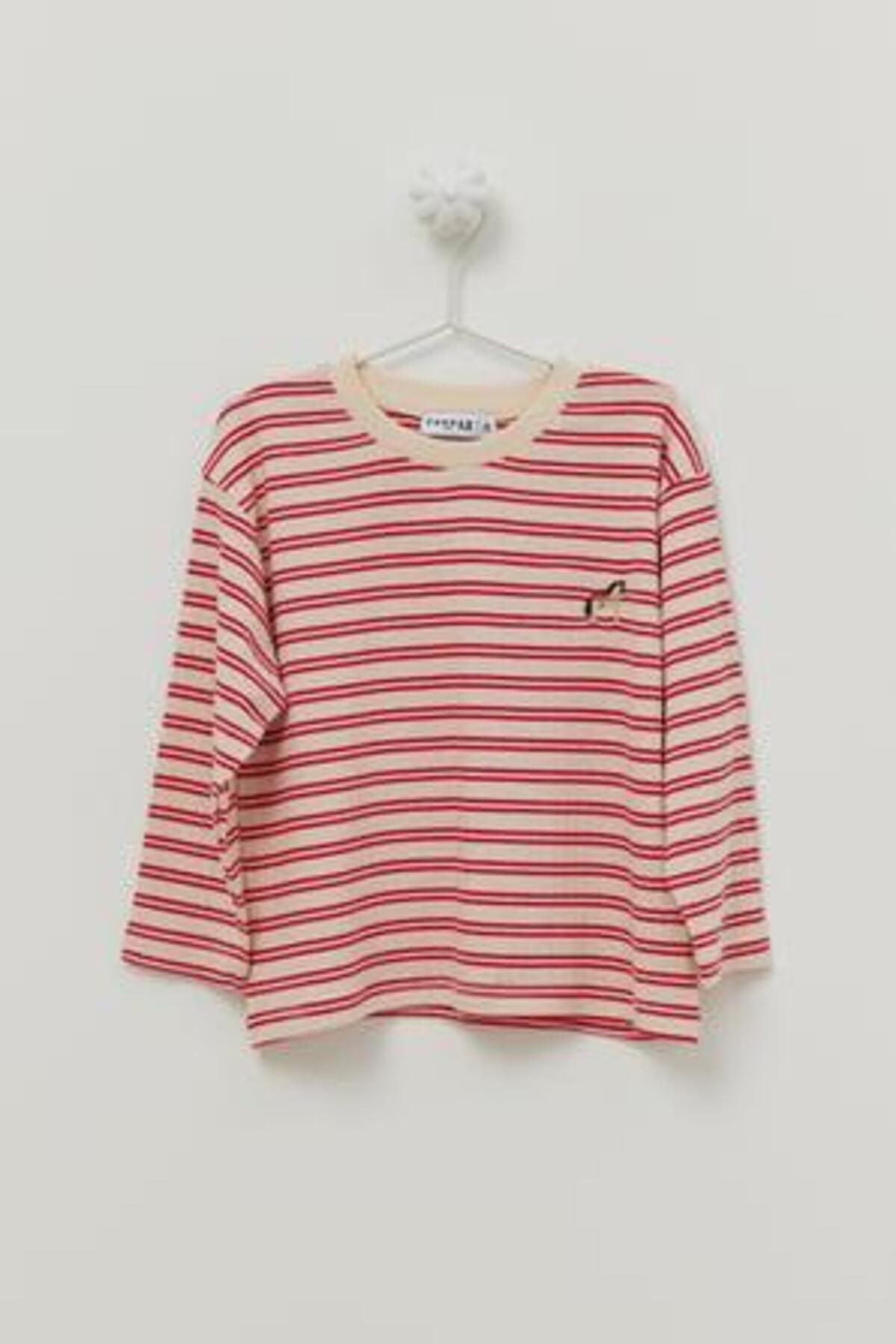 Long Sleeve T-Shirt Pinstripe Red