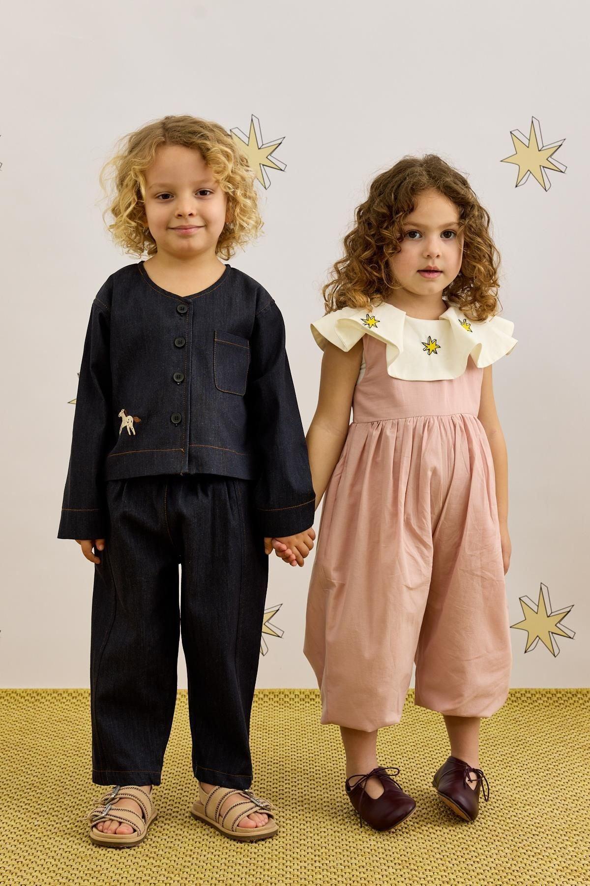 Collared Balloon Jumpsuit Pink