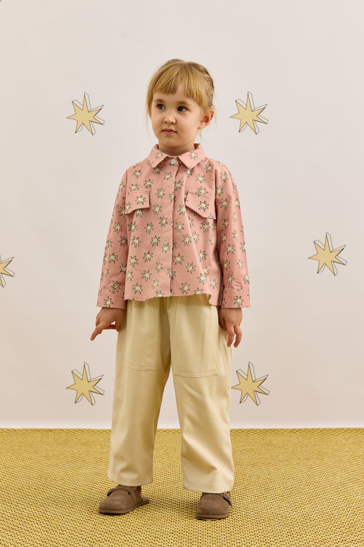 Star Pattern Shirt Pink