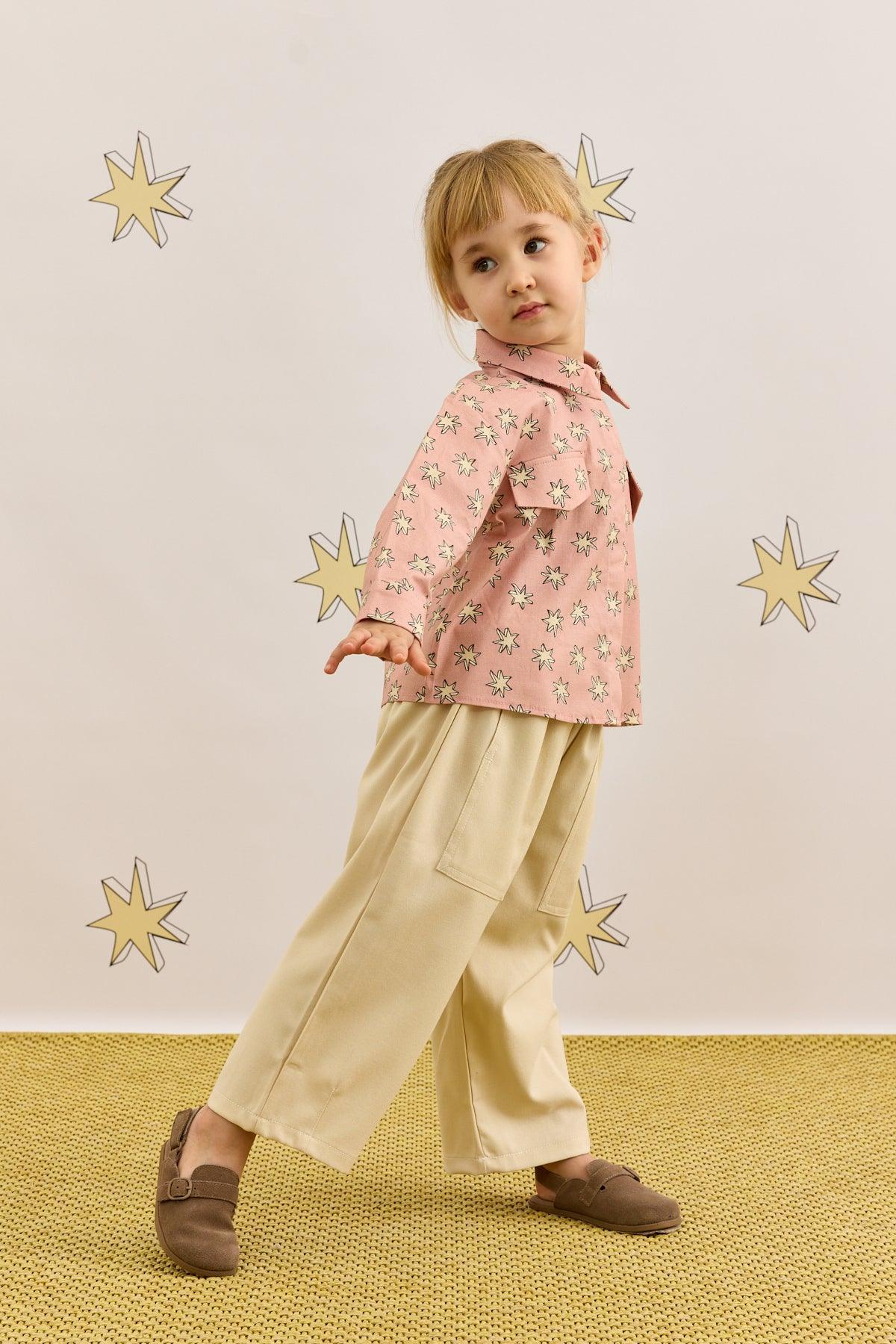 Star Pattern Shirt Pink