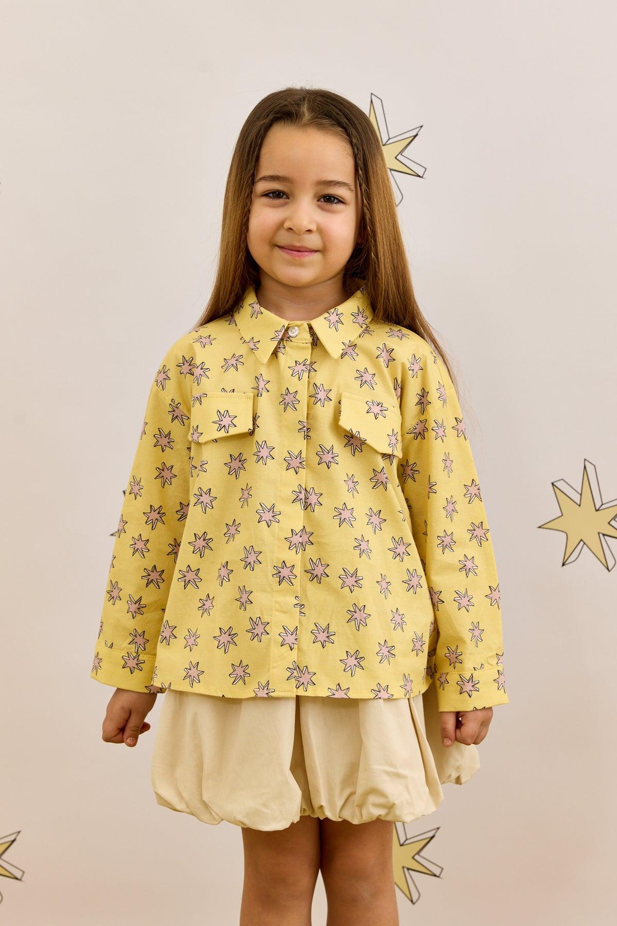 Star Pattern Shirt Yellow