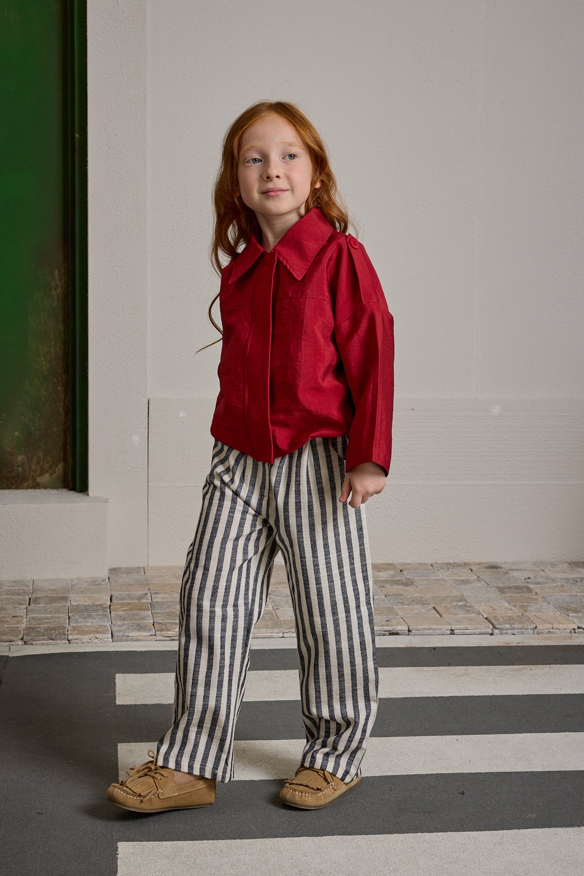 Epaulette Bomber Jacket Red