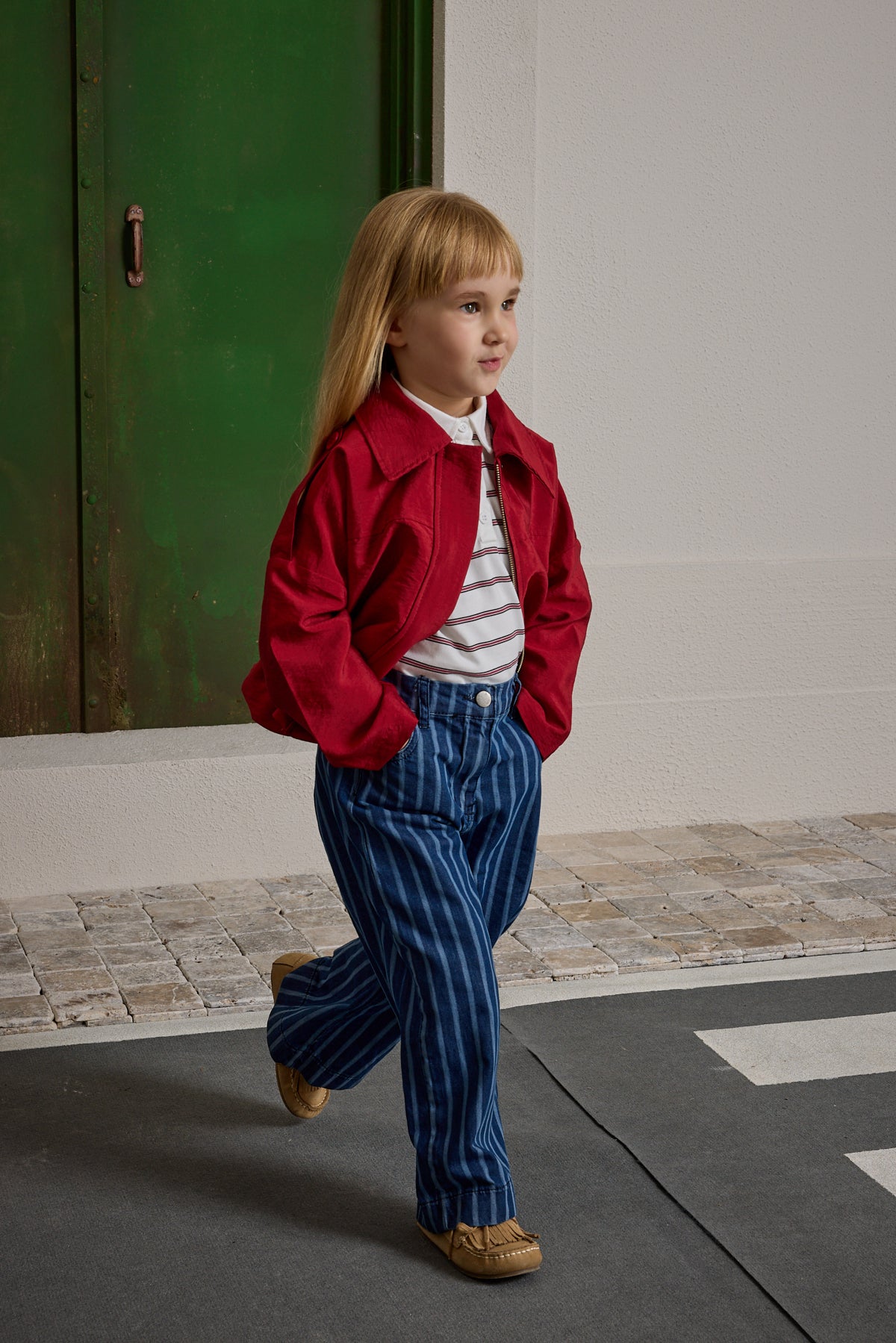 Epaulette Bomber Jacket Red