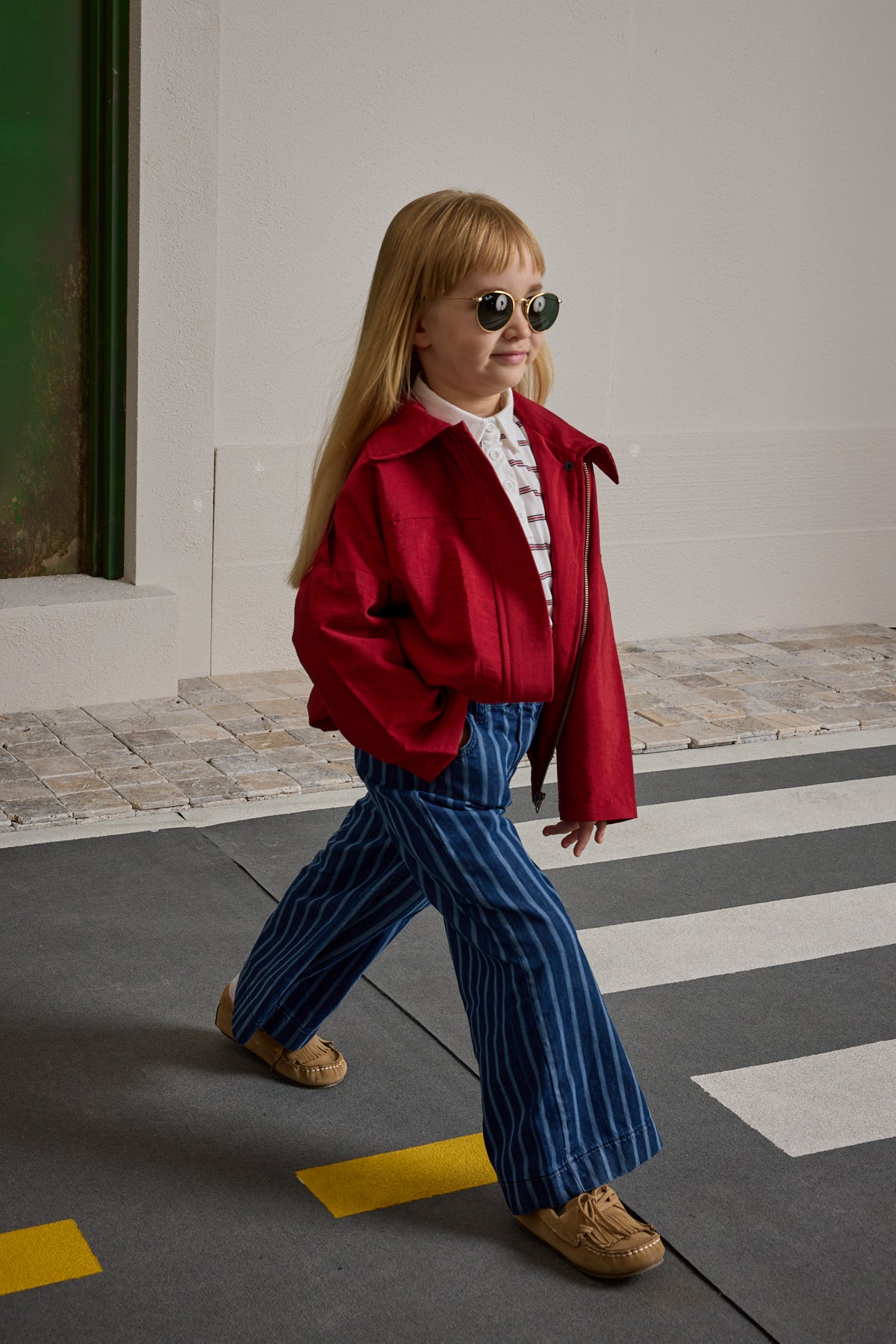 Epaulette Bomber Jacket Red