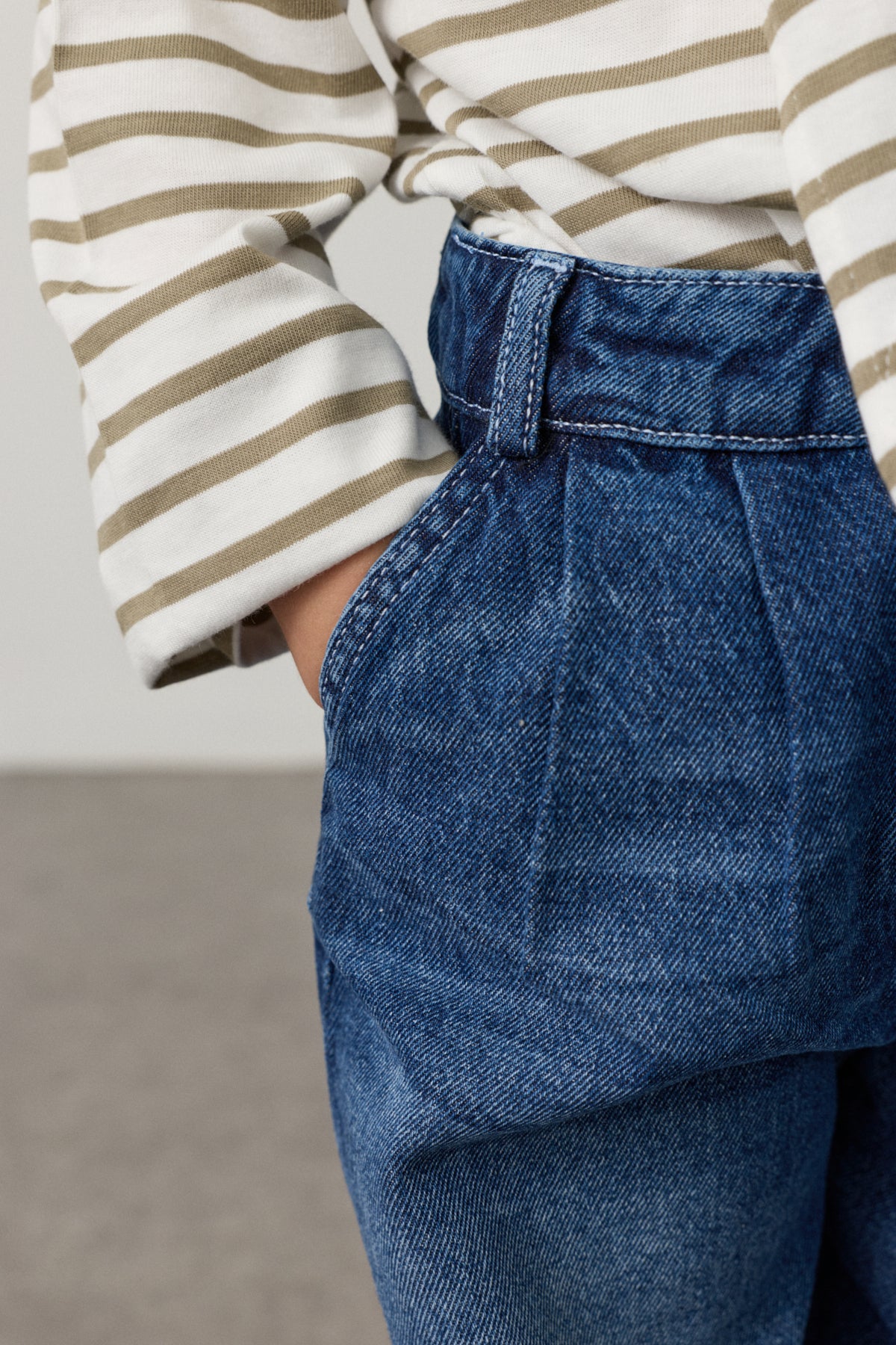 Çapraz Belli Bomb Denim Pantolon Lacivert - Fahhar Kids
