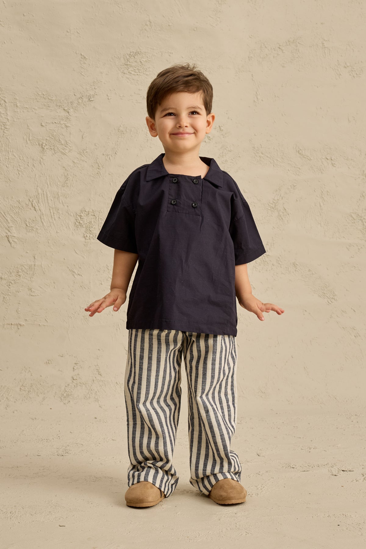 Çift Düğmeli Gömlek Lacivert