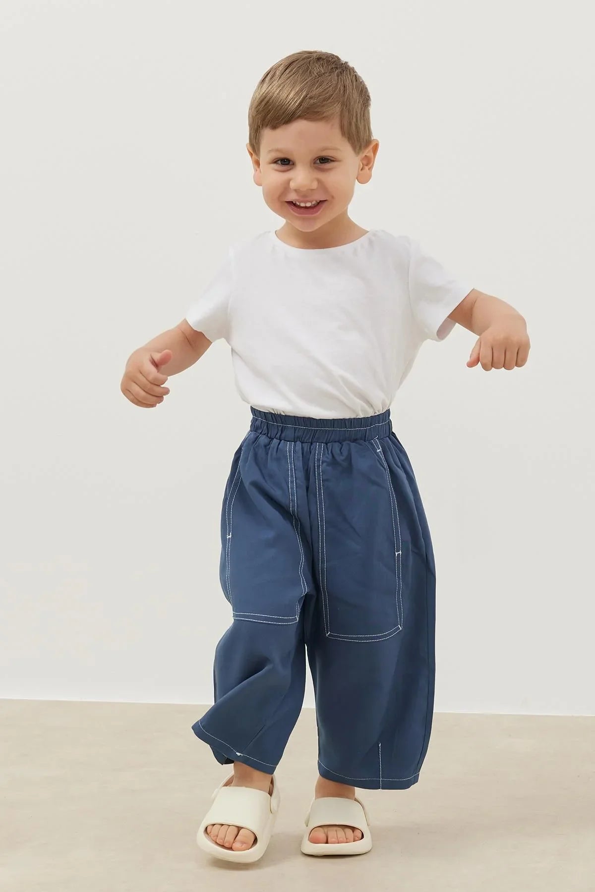 Double Needle Modal Trousers Indigo
