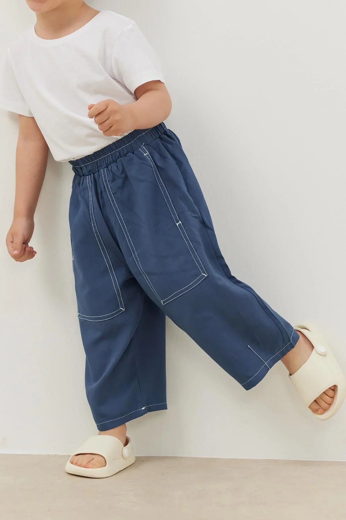 Double Needle Modal Trousers Indigo