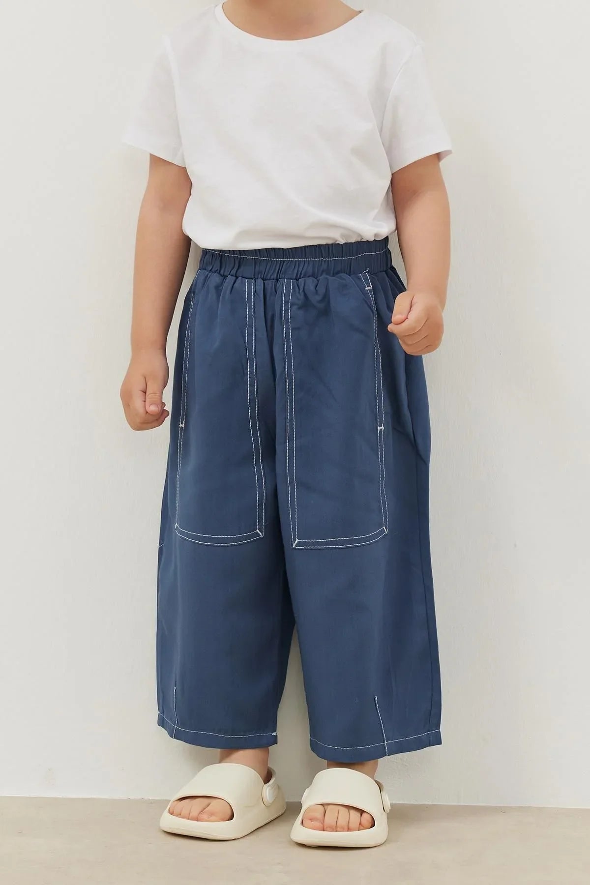 Double Needle Modal Trousers Indigo